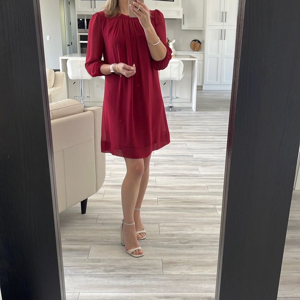 COPY - ✨Woman dress size S ( fits like 6-8) ✨wine  , New York & Company